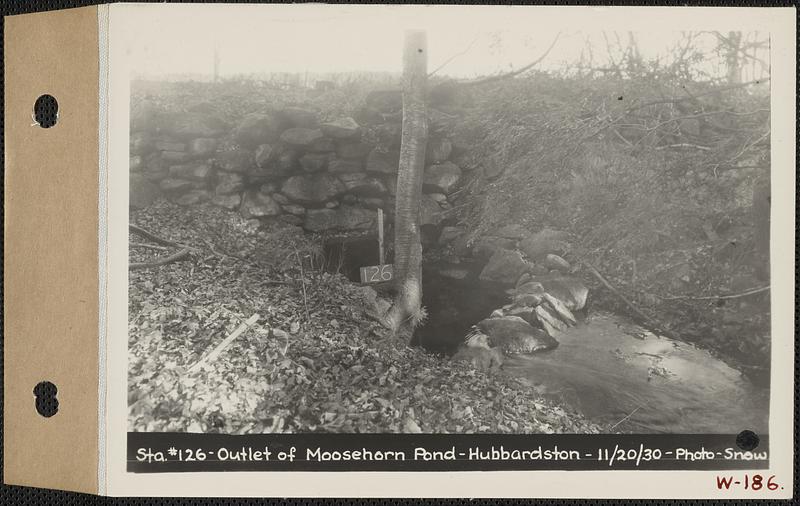 Station 126, outlet of Moosehorn Pond, Hubbardston, Mass., Nov. 20