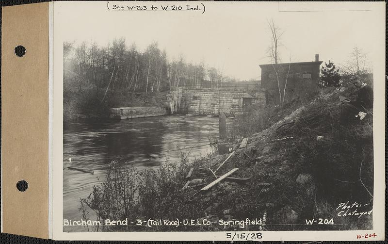 Bircham Bend, 3, tailrace, United Electric Light Co., Springfield, Mass