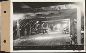 Ware Woolen Co., looking southeasterly at interior of building #4, Ware, Mass., Nov. 21, 1935