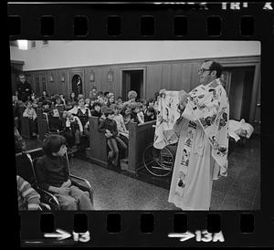 Orphan boys & girls at mass, Brighton