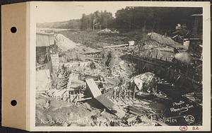 Contract No. 19, Dam and Substructure of Ware River Intake Works at Shaft 8, Wachusett-Coldbrook Tunnel, Barre, north abutment of intake works from west, Shaft 8, Barre, Mass., Oct. 14, 1929