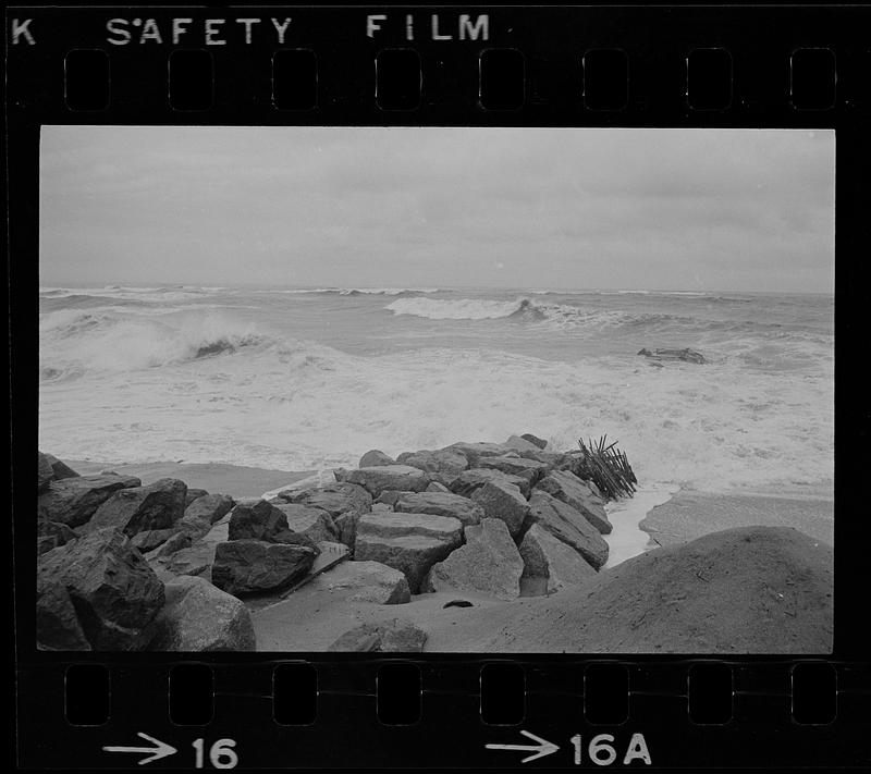 Rough seas and new seawall