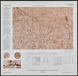 Shaded relief map of the Aeolis quadrangle of Mars