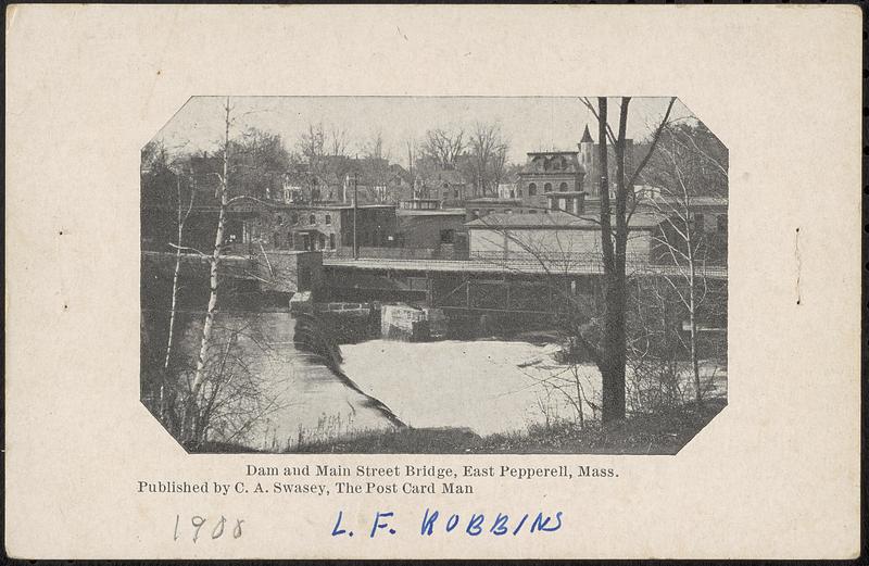 Dam and Main Street Bridge, with paper mill