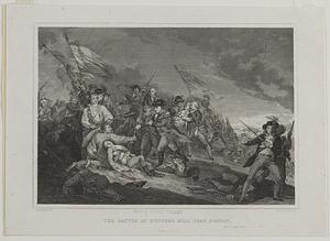 The Battle at Bunker's Hill near Boston June 17, 1775