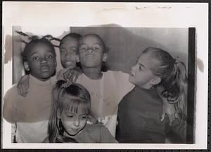 Group of five girls