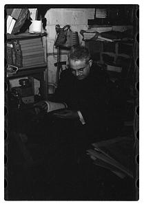 Unidentified man reading