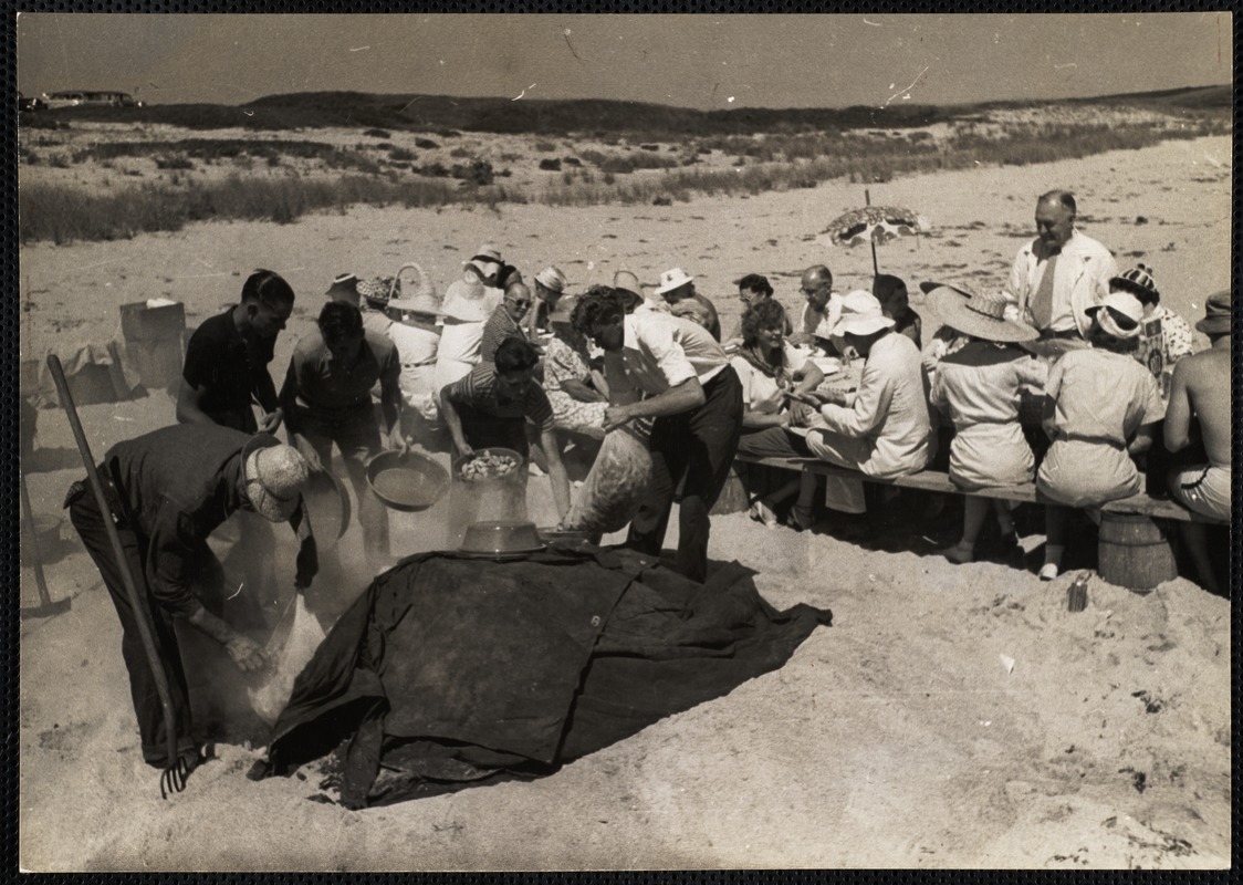Nantucket clam bake. The "unveiling". Digital Commonwealth