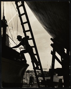 Graues shipyard, Marblehead 1937 spring