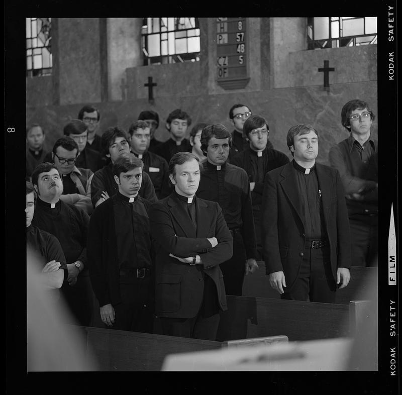 Seminarians at St. John's Seminary on Lake Street, Brighton