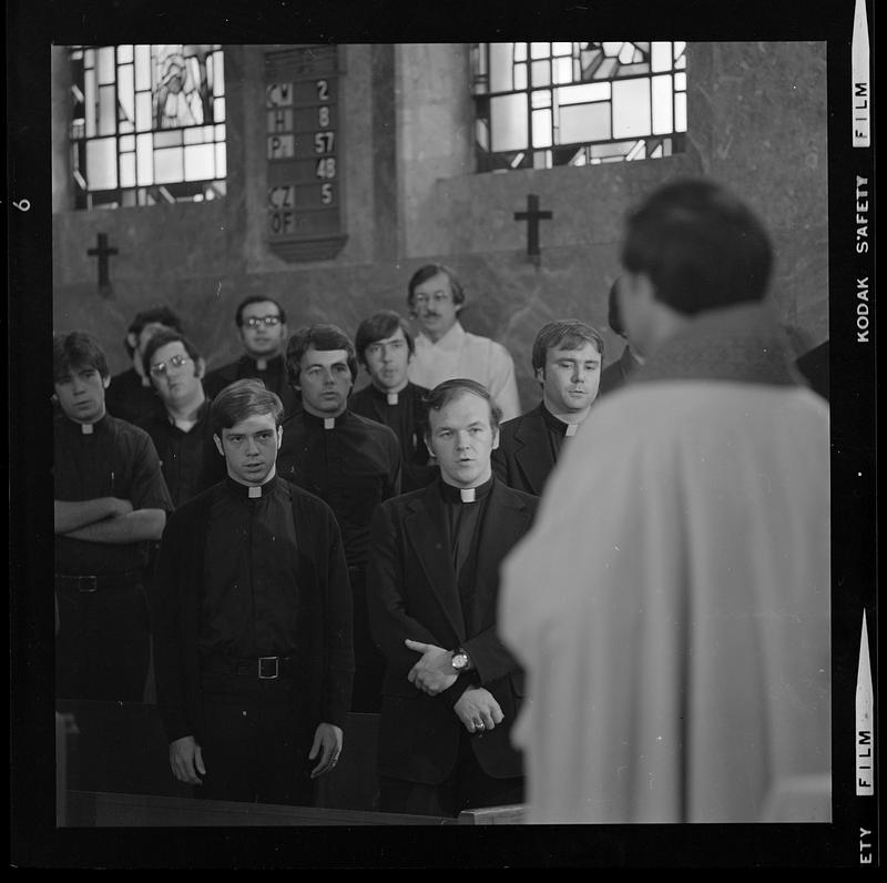 Seminarians at St. John's Seminary on Lake Street, Brighton