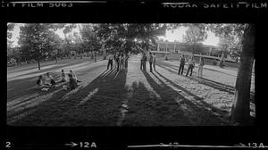 Students gather for evening classes at Dean Junior College, Franklin, MA