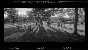 Students gather for evening classes at Dean Junior College, Franklin, MA