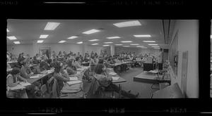 Large lecture class at Suffolk University, Beacon Hill, Boston