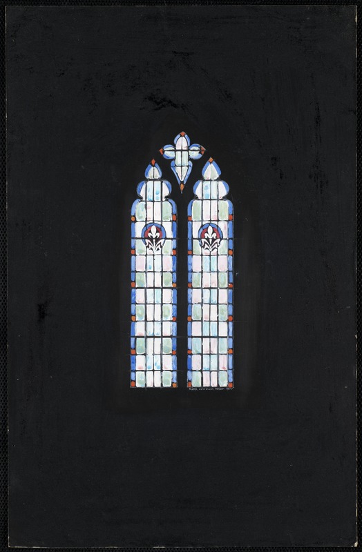 Window between chapel and stairway to north gallery, Wesley Methodist Church, Worcester, Mass.