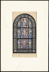 Design for east window, Holy Cross College Library, Worcester, Mass.