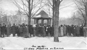 Strikers' meeting on common, Jan. 22, 1912