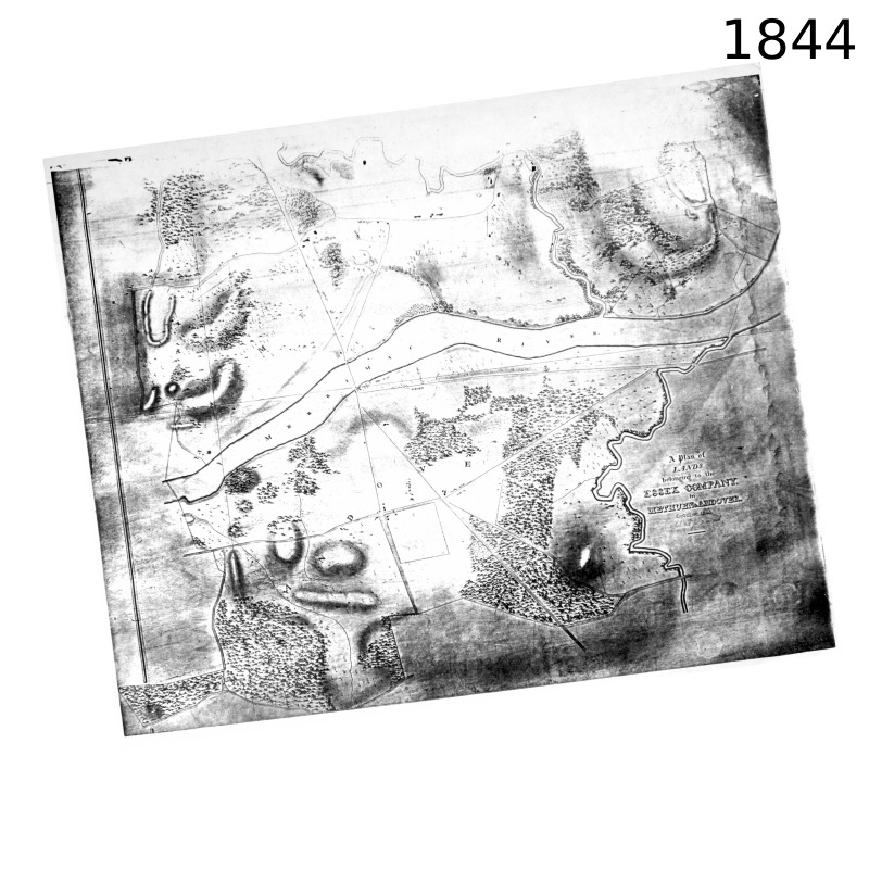 A plan of lands belonging to the Essex Company in Methuen, Andover