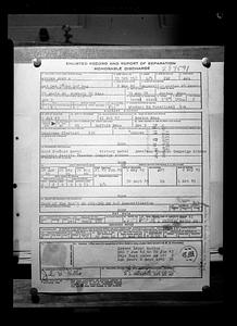 Enlisted record and report of separation, honorable discharge, Miller, John B.