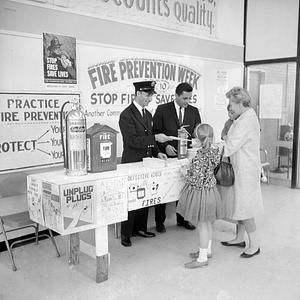 Fire safety display, Arlans Department Store, Hathaway Road, New Bedford