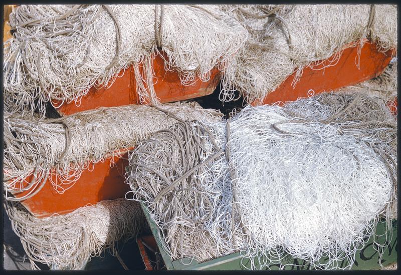 Bundles of fishing nets