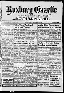 Roxbury Gazette and South End Advertiser, August 10, 1956