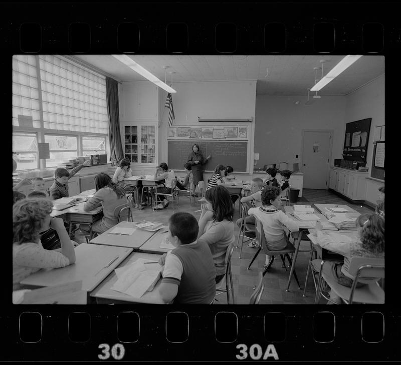 Elementary School Teacher In Class South Boston Digital Commonwealth