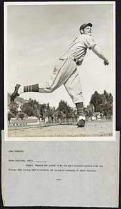 Claude Passeau who proved to be the most valuable pitcher with the Chicago Cubs during 1939 is working out in spring training at Santa Catalina.