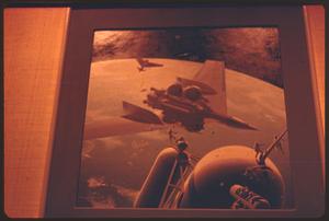 Framed image of a spaceship