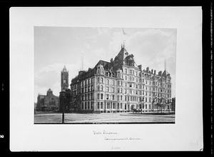 Copy negative of ca. 1882 photo of Hotel Vendome, Boston, Massachusetts