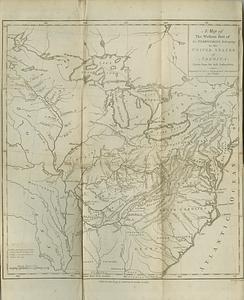 A map of the western part of the territories belonging to the United States of America