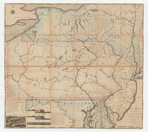 A map exhibiting a general view of the roads and inland navigation of Pennsylvania, and part of the adjacent states