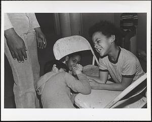 Arm wrestling in the basement, 1/2