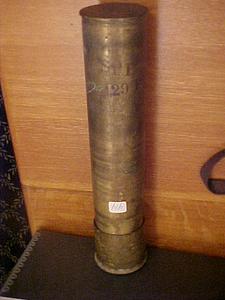 Cylindrical brass shell casing