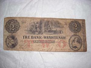 Bank of Washtenaw $2 bill