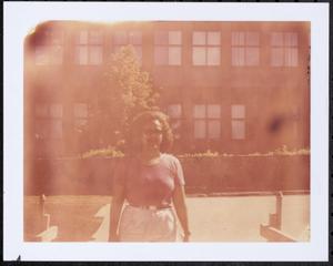 Woman smiling outside