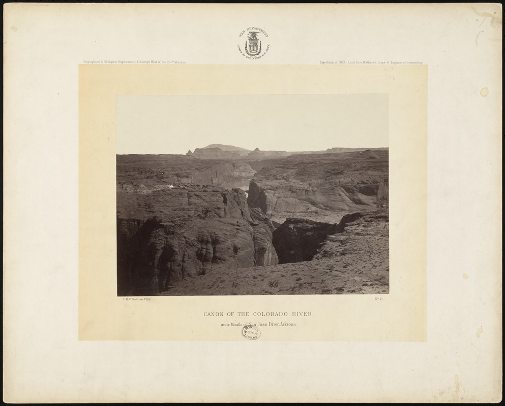 Cañon of the Colorado River, near mouth of San Juan River, Arizona ...