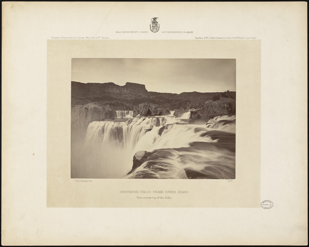 Shoshone Falls, Snake River, Idaho, view across top of the Falls