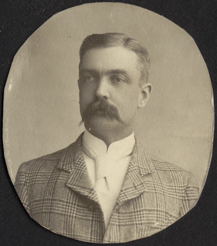 Portrait of man with mustache, possibly G. Otto Kunhardt