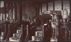 Apartment of the Empress Dowager at the Winter Palace; crane sculpture on right