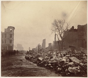 Summer Street south side, looking toward Broad St. After the fire of November 9-10