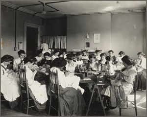 Boston Public Schools - girls' trade school - dressmaking class