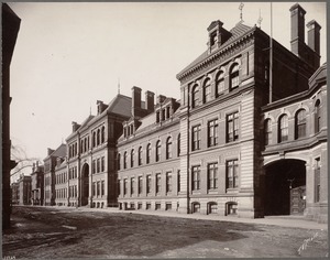 Boston. Public Latin school. Warren Avenue and Dartmouth Street (now English High School)