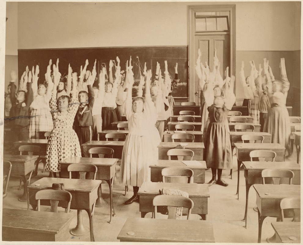 Untitled (class doing exercises)