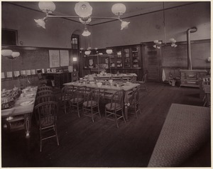 Bowdoin School - home economics classroom (kitchen) - interior