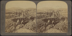 Burying the Russians killed in the desperate fighting on 203 metre hill in besieged Port Arthur