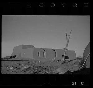 Adobe building, likely New Mexico