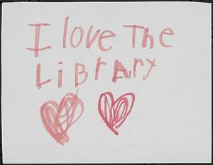 I love the library [two hearts]