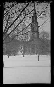 Arlington Street Church in snow, Boston