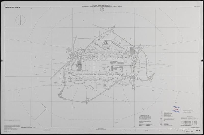 Airport obstruction chart OC 26, The William B. Hartsfield Atlanta International Airport, Georgia
